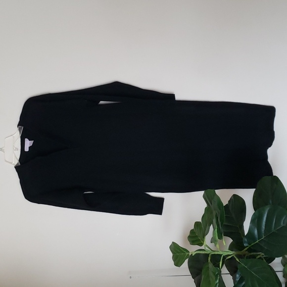 Vintage Bonwit Teller Black Midi Maxi Sweater Dress, Wool Angora blend. Sz Small - Picture 1 of 9